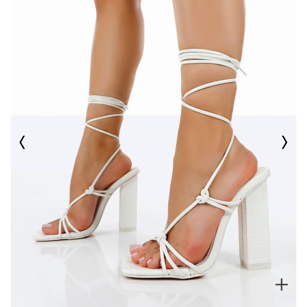 Public Desire Lace-Up Block Heel